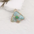 Chinese style traditional zongzi shape DIY pendant accessory with blue brocade and pearl. - Sky Blue Pattern