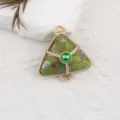 Chinese style song brocade zongzi pendant diy accessory fine detail close up craft charm - Dark Green