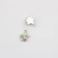 Minimalist alloy oil-drop bow star pendant DIY jewelry accessories for handmade necklaces. - Silver