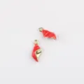 Pendentif mini coquillage en alliage goutte d'huile pour collier bracelet DIY charm. - Rouge