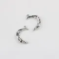 Zilveren legering maan hanger charms, DIY sieraden accessoires voor handgemaakte kettingen. - Wit K/Zilver