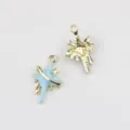 Gold and blue enamel star pendant charms for DIY jewelry making necklaces and bracelets - Gold Blue