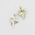 Minimalist alloy star pendant DIY charm for necklace bracelet earrings accessories - Gold White