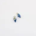 Détail de pendentif coquillage bleu en alliage pour fabrication de bijoux faits main et accessoires. - Bleu foncé