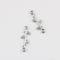 Silver alloy branch double-loop connector DIY jewelry accessories for bracelets or necklaces. - Short Branch Style / Silver