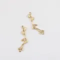 Gold alloy leaf branch jewelry connectors for DIY bracelets necklaces craft details view - Double Vine Branch Style / Gold