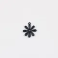 Black alloy painted little daisy pendant charm for DIY handmade bracelet necklace jewelry. - L / Black