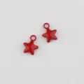 Red enamel star charms alloy pendants for DIY bracelets necklaces earrings accessories - Red