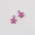 Close-up detail shot of purple star alloy pendants for custom DIY jewelry making accessories. - Rose Red