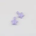Purple star alloy pendant charm for DIY jewelry making, necklace bracelet accessories. - Purple