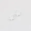 White star shaped alloy pendant detail closeup, ideal for DIY handmade jewelry accessories. - White