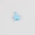 Light blue alloy star pendant charm for DIY jewelry making, necklace and bracelet accessories. - Sky Blue