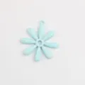 Light blue alloy painted daisy flower pendant charm for DIY jewelry accessory detail. - L / Sky Blue