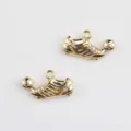 Dije colgante de bota de fútbol de metal dorado DIY joyería para pulseras collares 2pcs - Estilo Zapatilla de Fútbol (WSX-4662) / Juego de 20 Piezas / Zapato Dorado