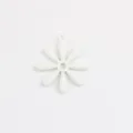 White daisy alloy pendant detail shot, ideal for custom DIY bracelets and necklaces. - L / White