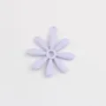 Close-up of a light purple alloy daisy flower pendant, showing detailed texture. - L / Purple