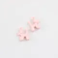 Mini pink balloon dog alloy charms for DIY handmade bracelets, necklaces, and earrings. - Light Pink