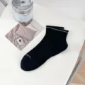 Men's low-cut athletic socks, black breathable mesh sports short socks for summer. - One Size / Black