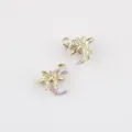 Gold Legierung Harz Mond Schmetterling Anhänger Charms für DIY Schmuck Armbänder. - 20 Stück/Packung / Goldene Basis Lila