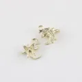 Goldener Legierung Harz Mond Schmetterling Anhänger DIY Schmuck Zubehör für Kette Armband - 20 Stück/Packung / Goldbasis Weiß