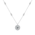 Collana con pendente alone in argento sterling diamante coltivato dettaglio brillante. - N13034 Collana in moissanite 1 ct / Argento