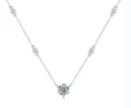 Collana Pendente Solitario Diamante da Laboratorio Argento S925 Gioiello Lucente - Collana in moissanite da 1 carato N13016 / Argento