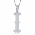 Collier pendentif lettre en argent sterling 925 avec pierres moissanite scintillantes de luxe. - Pendentif Moissanite Lettre I Sans Chaîne