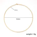 Collar de cadena de serpiente dorada, 16 cm de diámetro y 0,25 cm de grosor, SKU - Dorado - Gargantilla Flexible