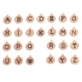 Gold Enamel Letter Charms A-Z Alphabet Pendants DIY Jewelry Making Craft Supplies - Full Set A-Z Letters (Black Enamel) / 26 Pieces/Pack (70x50mm) / Black