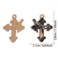 Gotische kruis geëmailleerde hanger legering DIY sieraden accessoires ketting sleutelhanger. - Kruis Schedel (A10-001) / 1 Stuk (28*21mm) / KC Goud