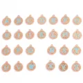 DIY Enamel Letter Charms Gold Plated Alphabet Pendants for Handmade Necklaces Bracelets - Full Set A-Z Letters (Blue Enamel) / 26 Pieces/Pack (70x50mm) / Blue