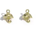 Gold 3D umbrella charms alloy pendant DIY jewelry making accessories handmade necklace bracelet. - Mini Umbrella Charm (A9-432) / 14*11mm / Light gold
