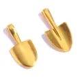 Gold shovel shape alloy DIY jewelry pendant charm for handmade necklace keychain accessories - 30x15mm (1 Piece) / Imitation Gold