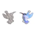 Hummingbird enamel alloy charm DIY handmade jewelry pendant bracelet necklace accessory - Bird Shape (A9-391) / 23*20mm / Multicolor (A9-391-Color 1)
