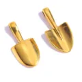 Gold shovel pendant charms alloy DIY handmade necklace keychain jewelry making accessories - 30x15mm (1 Piece) / Antique Gold