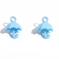Blue 3D umbrella alloy drop oil pendants for DIY handmade jewelry bracelets necklaces - Mini Umbrella Charm (A9-432) / 14*11mm / Blue