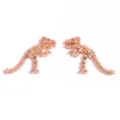 Retro dinosaur skeleton alloy pendants for DIY handmade necklaces and keychains, rose gold. - Dinosaur Fossil Pendant Style / 1 Piece (23x32mm) / KC Gold