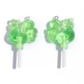 Green rooster lollipop acrylic charm pendant for diy handmade jewelry accessories keychain bags. - 52*26mm / Green
