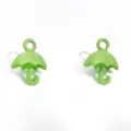 Green 3D enamel umbrella charm pendant for DIY handmade necklaces and bracelets accessories - Mini Umbrella Charm (A9-432) / 14*11mm / Green