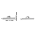 DIY metal alloy OT clasp toggle bar jewelry making accessory detail view with size dimensions. - T-Bar Clasp (A9-133-2) / 1 Piece/Pack (14x4mm) / Antique Silver