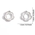 DIY alloy retro flower charms pendants jewelry making accessories size 1.3x1.4cm wholesale - Flower Loop Pendant (A9-133-1) / 1 Piece (14x13mm) / Antique Silver