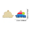 Ciondolo in lega con goccia d'olio della serie tennis transfrontaliera accessorio per gioielli - Stile A8-420 TENNIS / 18*25mm