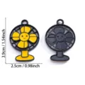 Mignon pendentif en émail de ventilateur de dessin animé accessoires de bijoux DIY clé - Ventilateur Électrique (A8-460)