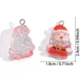 Christmas Santa resin DIY pendant charm necklace keychain decorative accessory 1.8x2.4cm - Santa Claus (A9-118)
