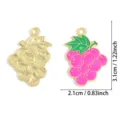 Enamel grape charms alloy pendants DIY jewelry making accessories for necklace keychain - Grape (A9-141) / 31*21mm