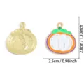 Alloy oil drop fruit pendant DIY jewelry accessory necklace keychain charm pendant 2.5x2.8cm - Mangosteen (A9-143) / 28*25mm