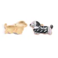 Cartoon dog drip oil alloy charm pendant for DIY jewelry necklace bracelet craft - Color 4 / Single Pack (18x29mm)