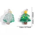 Christmas tree resin charms DIY jewelry pendants, 2.6x1.8cm cute holiday decorative accessories. - Christmas Tree (A9-114) / 1 Piece/Pack (26*18mm)