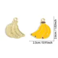 Cute banana enamel alloy pendant charm for DIY jewelry making necklace keychain accessories. - Banana (A9-149)