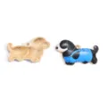 Cute cartoon puppy enamel alloy charm pendant for DIY necklace bracelet jewelry making crafts - Color 5 / Single Pack (18x29mm)